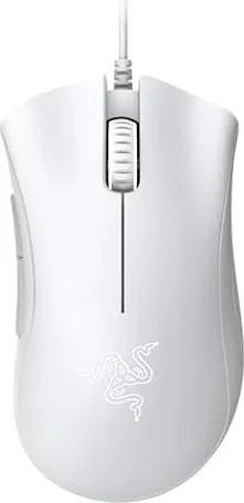 Razer DeathAdder Essential (2021) - Wired Gaming Mouse (Optical Sensor, 6400 DPI, 5 Programmable Buttons, Ergonomic Form Factor) White