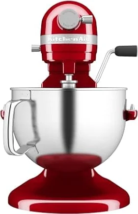 KitchenAid Artisan Bowl-Lift Stand Mixer, 5.6L Stainless Steel Bowl, 11 Speeds & Soft Start, Heavy Duty Full Metal Construction, Kneads 3.7kg Dough, Empire Red
