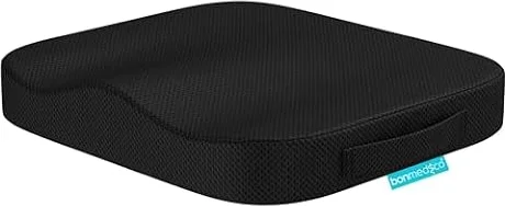 bonmedico Memory Foam Seat Cushion for Office Chair Black