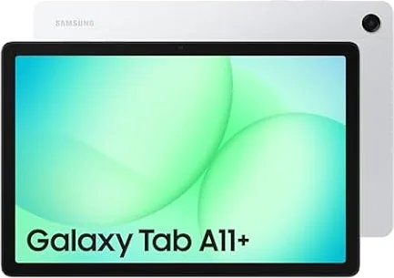 Samsung Galaxy Tab A11+, Android Tablet, AI Features, Sleek and Modern Design, 11 Inch 90Hz Display, 128GB Storage, 6GB Memory, With Dolby Quad Speakers, Silver, 3 Year Extended Warranty (UK Version)
