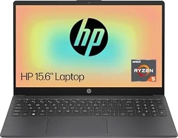 HP 15.6" Laptop, AMD Ryzen 5-7520U Processor, 8 GB RAM, 256 GB SSD, AMD Radeon Graphics, FHD Display, Up to 10hrs battery, Win 11, Thin & Light, Dual Speakers, Chalkboard Gray, 15-fc0001sa