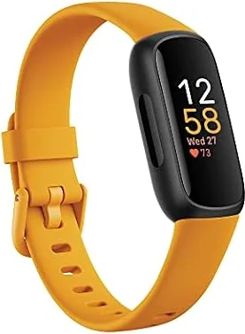 Google Fitbit Inspire 3 Activity Tracker with 6-months Premium Membership Included, up to 10 days battery life and Daily Readiness Score, Black/Morning Glow