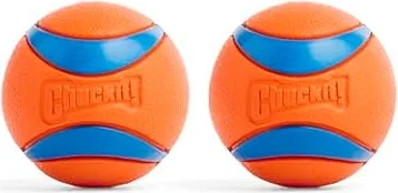 Chuckit! Ultra Ball Durable Rubber Dog Toy, Medium, 6.5 cm (2-Pack)
