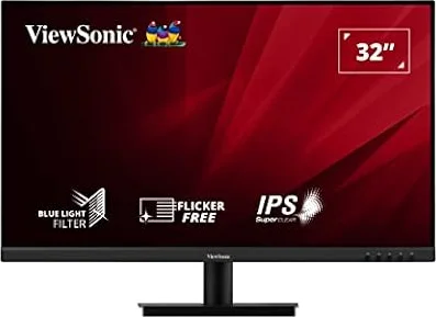 ViewSonic VA3209-2K-MHD 32-inch 2K QHD IPS Monitor, 75Hz VRR, HDR10, with HDMI, DisplayPort, Integrated Speakers