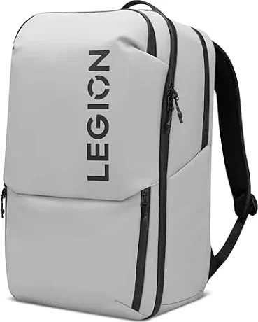 Lenovo Legion GB800 17" Gaming Laptop Backpack, 21L, Water-Resistant, Multi-Pocket Storage, Fits up to 17" Laptop, Ergonomic Design, Light Gray