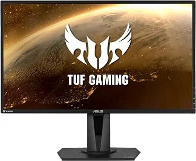 ASUS TUF Gaming VG27AQ HDR Gaming Monitor - 27 Inch WQHD (2560 x 1440), IPS, 155Hz*, ELMB Sync, G-SYNC Compatible, Adaptive-sync, 1 ms (MPRT), HDR10, Black