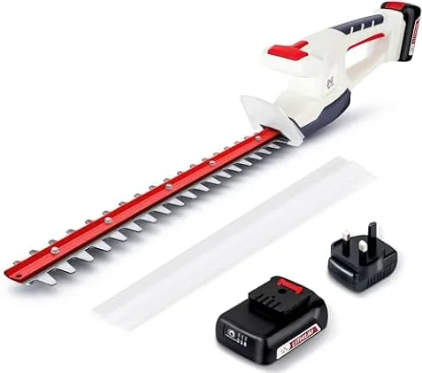 NETTA Cordless Hedge Trimmer & Tree Trimmer - Ultra-Light 2kg, Lithium-Ion Battery & Charger Included – 450mm Laser Blade Electric Trimmer - 16mm Tooth Opening Electric Cutter for Bushes & Branches