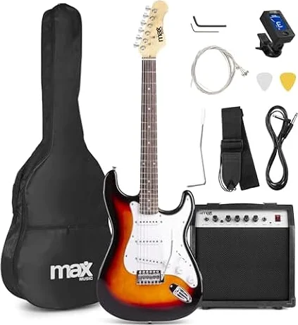 Max GIGKIT Electric Guitar & 40W Amp Starter Set, Sunburst