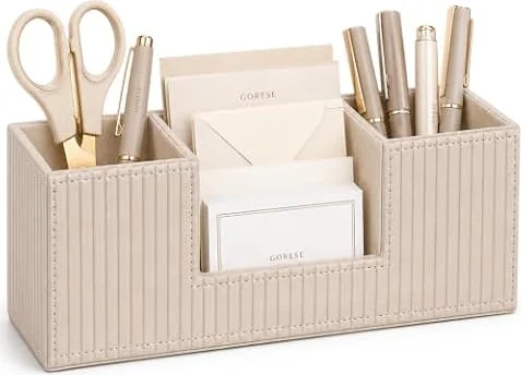 GORESE Desk Organiser,Stationary Organiser Multi-Use Desk Tidy Pen Holder