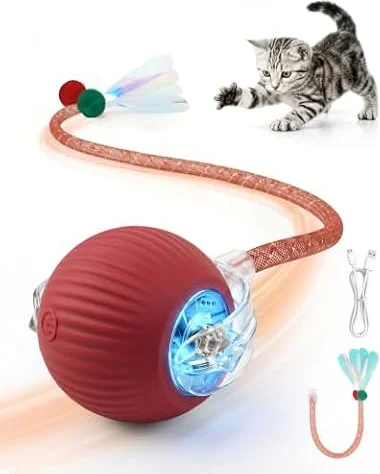 Interactive Cat Toy Ball for Indoor Cats, Rechargeable, Motion Activated