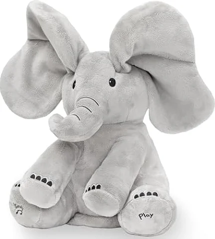 Tippi Peek a Boo Elephant Toy - Interactive Singing Elephant Teddy