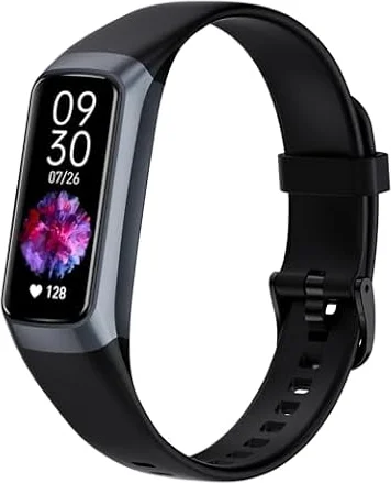 YJYK Fitness Tracker with 24/7 Heart Rate Blood Oxygen Sleep Monitor,Activity Tracker with 1.1" AMOLED Touch Color Screen, Multiple Sport Modes Step Counter,IP68 Waterproof for Women Men (Black)