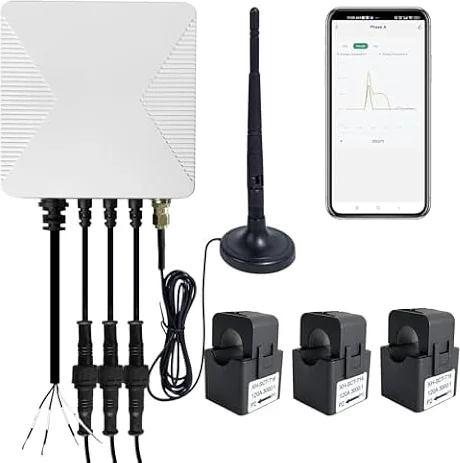 OWON 1 or 3 Phase Tuya Wi-Fi Bi-Directional Energy Monitor,Smart Home Power Monitor with 3 * 120A Clamp, Track Electricity in Real Time, Solar/Net Metering