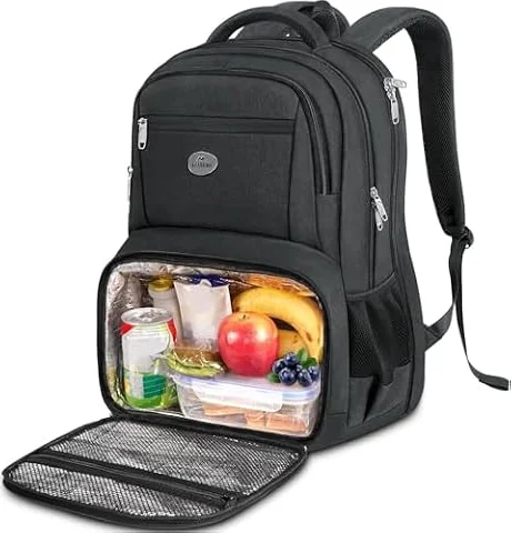 MATEIN 17 Inch Laptop Backpack with Lunch Compartment,Large Travel Rucksack
