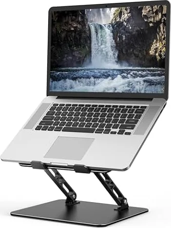 Nayka Adjustable Laptop Stand for Desk, Metal Foldable Laptop Riser