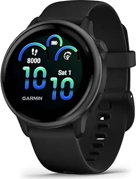 Garmin vívoactive 6, 42mm GPS smartwatch, AMOLED touchscreen, all-day health monitoring, personalised fitness features, advanced sleep coaching, Music, up to 11 days battery life, Black
