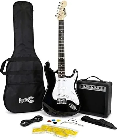 RockJam Electric Guitar Kit with Amp, Bag, Whammy, Strap, Lead, Spare Strings & Lessons