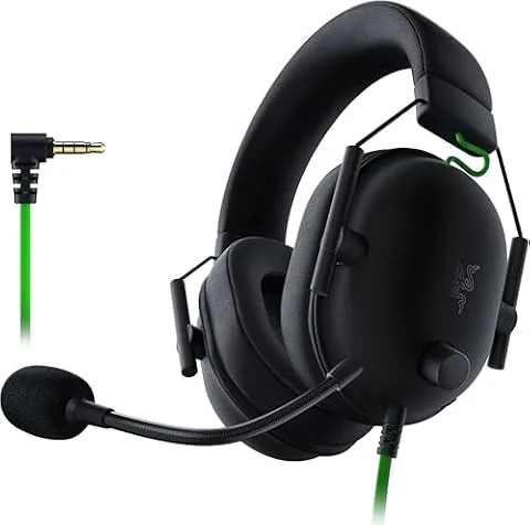 Razer BlackShark V2 X - Multi-Platform Wired E-sports Headset (Triforce 50 mm Drivers, Advanced Passive Noise Cancellation, 7.1 Surround Sound, Hyperclear Cardioid Mic) Black