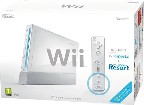 Nintendo Wii Console (White) with Wii Sports + Wii Sports Resort including Wii Remote Plus Controller (Wii)