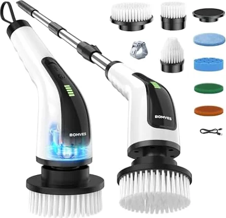 Bomves Electric Spin Scrubber Cordless Cleaning Brush Rechargeable