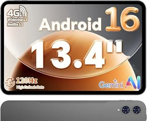 TECLAST T65 13.4 Inch Android 16 Tablet,26GB RAM 128GB ROM, With Charger