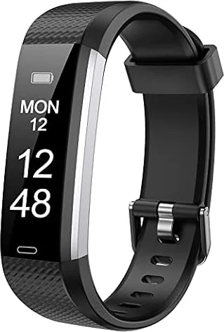 Runlio Fitness Tracker&Activity Watch, Sleep Monitor, IP67 Pedometer,Black