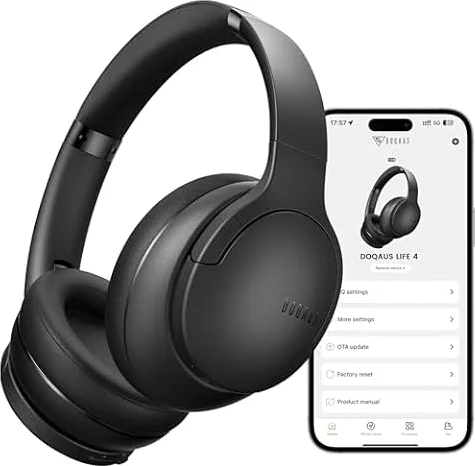 DOQAUS Bluetooth Headphones Over Ear, Headphones Wireless, APP Control