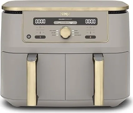 Ninja MAX Dual Zone Digital Air Fryer, 9.5L, Stone Gold DZ400UKSTGD