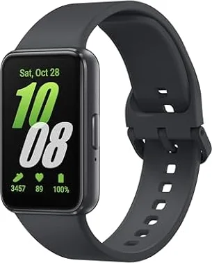 Samsung Galaxy Fit3, Smart Watch, Fitness Tracker, Health Monitoring, Black, 3 Year Extended Warranty (UK Version)