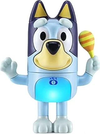 VTech Shake It Bluey, Official Character, Interactive Toddler Toy with Music, Sounds and Phrases from the TV show, Educational Learning Gift for Kids Age 3+, English Version, Blue