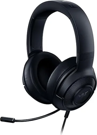 Razer Kraken X Lite - Wired Ultralight PC Gaming Headset - Surround Sound bendable cardioid microphone (230g light, 3.5 jack for PS4, PS5, Switch, Xbox One, Xbox Series X|S) Black