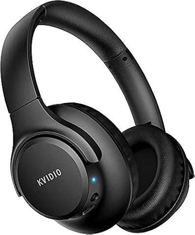 KVIDIO Bluetooth Headphones Wireless Over Ear 65h Battery Wired & Wireless