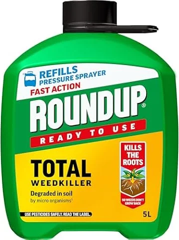 Roundup Fast Action Pump 'N Go Weed Killer 5L Refill, Clear, 112113