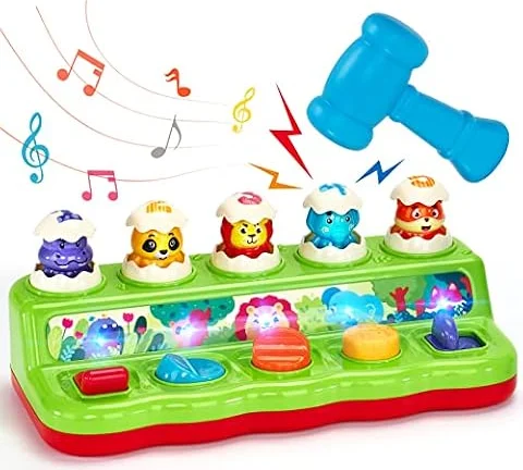 hahaland Pop Up Montessori Toys for 1 Year Olds Boys & Girls with Hammers