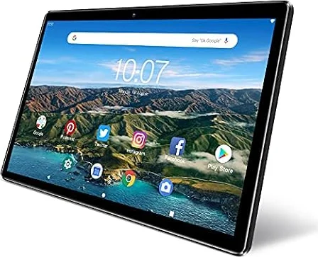 PRITOM 10 inch WiFi Tablet Android 13, 64GB ROM, Expandable to 512GB, Quad Core Processor, HD IPS Screen, 6000 mAh Battery, Dual Camera, Bluetooth, Tablet (Black)