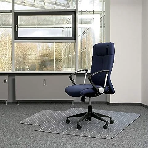 Kuyal Office Chair Mat for Carpets,90x120cm Transparent Thick and Sturdy Highly Premium Quality Floor Mats for Low and Medium Pile Carpets, with Studs 36" X 48"