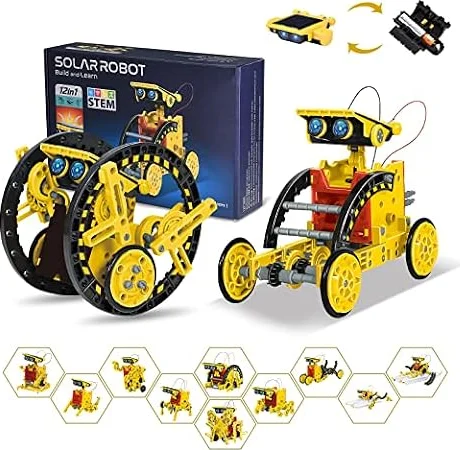 OMWay STEM 12-in-1 Solar Robot Toys, Science Kits for Kids Age 8, Building Experiment Engineering Robotics for 9 10 11 12 13 14 Year Old Boys Girls Teens