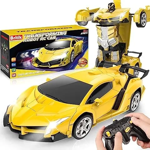 Britik Transforming Remote Control Car Toys Gifts for Boys 3-8 Year Old