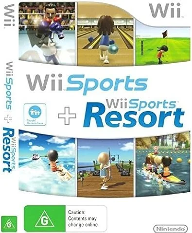 Nintendo Wii Sports / Wii Sports Resort - 2 Games on 1 Disc Bundle Version