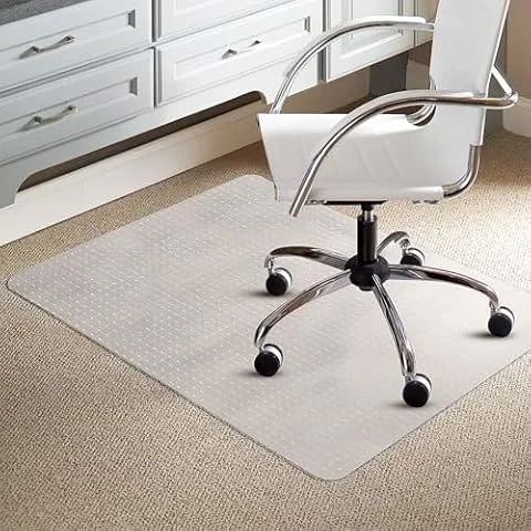 Trintion Office Chair Mat for Carpet 90x120cm PVC Floor Protector Pointed