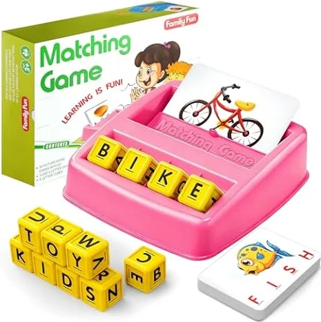 HahaGift Learning Toys for 2 3 4 Year Olds kids Gifts, Educational Toys for 3 4 5 Year Olds, Matching Spelling Game Kids Toys age 3 4 5 Letter Spelling and Reading Montessori Toy for 2 3 Year Old