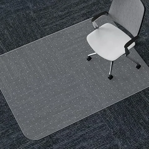 WASJOYE Office Chair Mat Carpet 90x120 cm Carpet Protector Floor Protector
